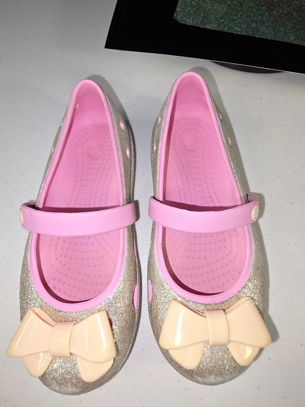 CROCS sparkling silver